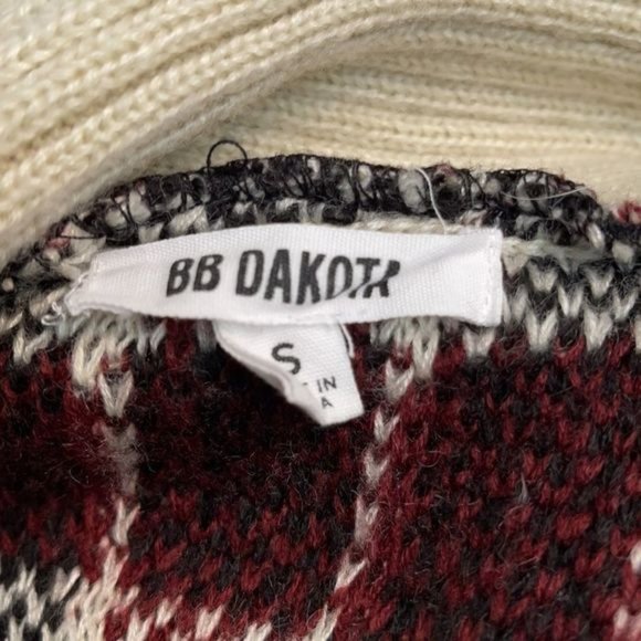bb Dakota Plaid Shawl Collar Cardigan Sz S - Picture 5 of 12